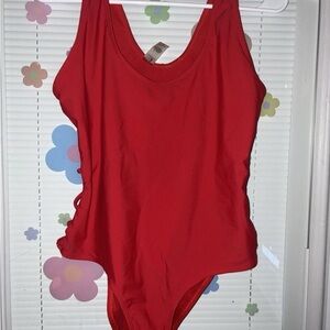 Red One-Piece Swimsuit